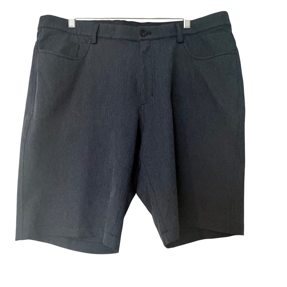 Greg Norman ML75 Microlux Mens Golf Shorts Navy Gray Heathered 38